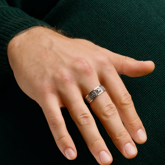 Серебряный перстень &amp;quot;Спаси и сохрани&amp;quot; - 1