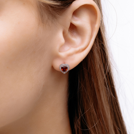 Серебряные серьги "Сердце" - 2 Серебряные серьги "Сердце" - 2