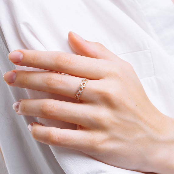 Золота каблучка &amp;quot;Серце&amp;quot; - 4