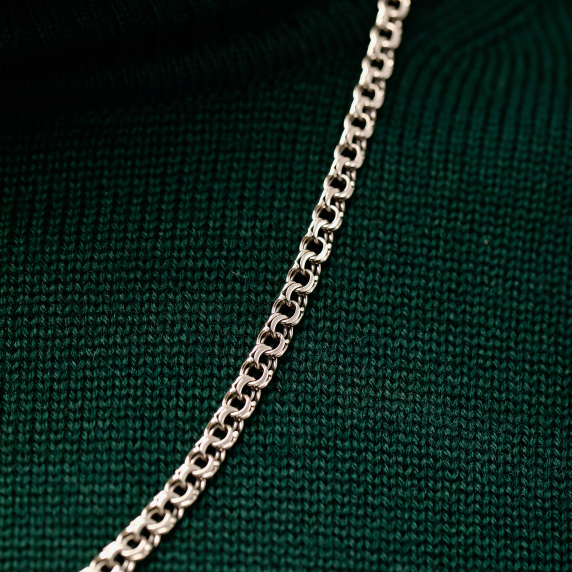 Серебряная цепочка "Плоский бисмарк" - 1 Серебряная цепочка "Плоский бисмарк" - 1