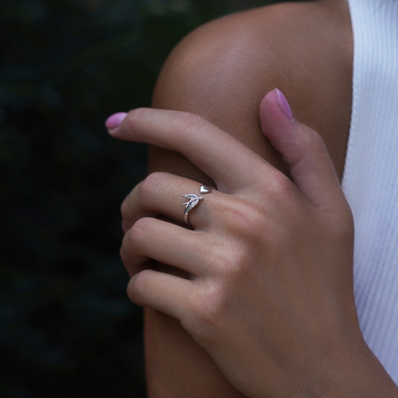 Серебряное кольцо &amp;quot;Ласточка&amp;quot; - 1