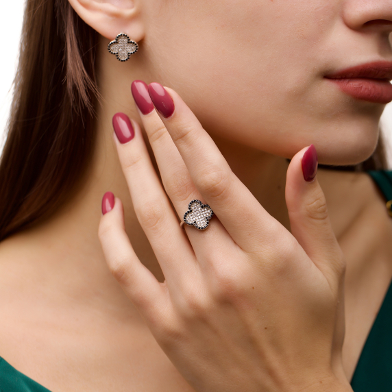 Серебряные кольцо &amp;quot;Cloveria&amp;quot; - 4