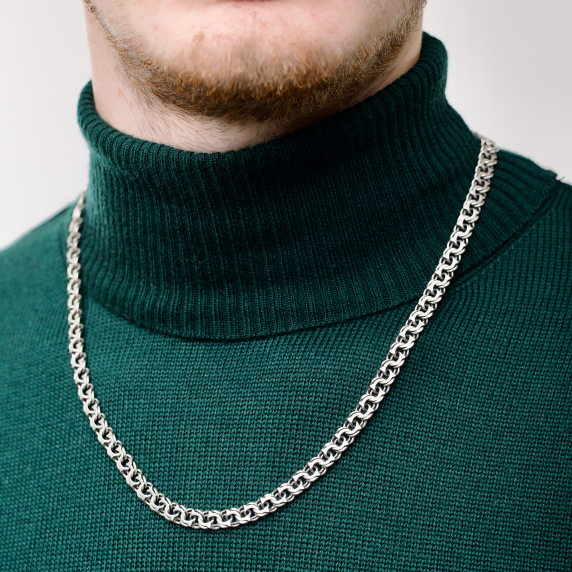 Серебряная цепочка "Бисмарк" 65р - 6 Серебряная цепочка "Бисмарк" 65р - 6