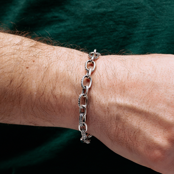 Серебряный браслет "Вектор" - 3 Серебряный браслет "Вектор" - 3