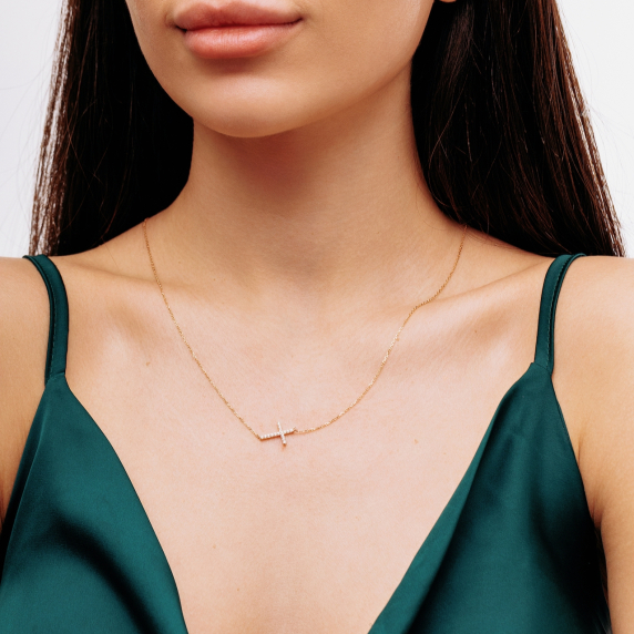 Золотое колье &amp;quot;Крест&amp;quot; - 3