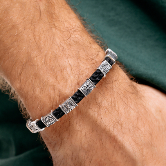 Серебряный браслет "10 Рун" - 2 Серебряный браслет "10 Рун" - 2