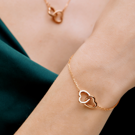 Золотой браслет &amp;quot;Сердце&amp;quot; - 4